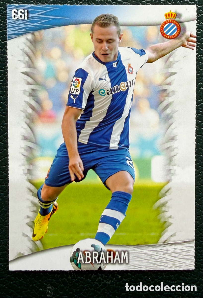 Fu&szlig;ball-Sticker: 661 ABRAHAM RCD ESPANYOL FICHAS ALBUM MUNDICROMO 2013 2014 13 14