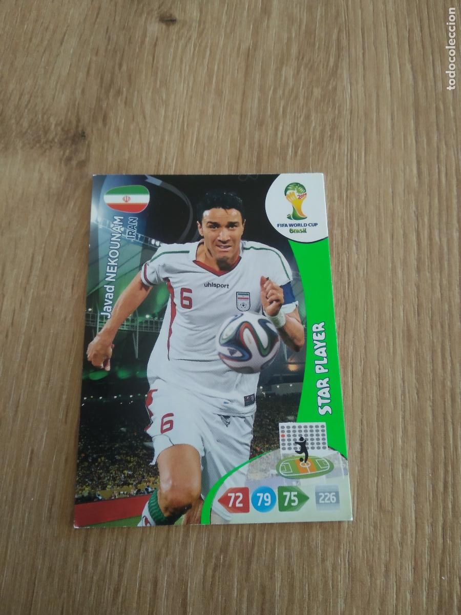 Cromos de F&uacute;tbol: JAVAD NEKOUNAM IRAN CROMO FUTBOL PANINI ADRENALYN 2014 WORLD CUP COPA DEL MUNDO