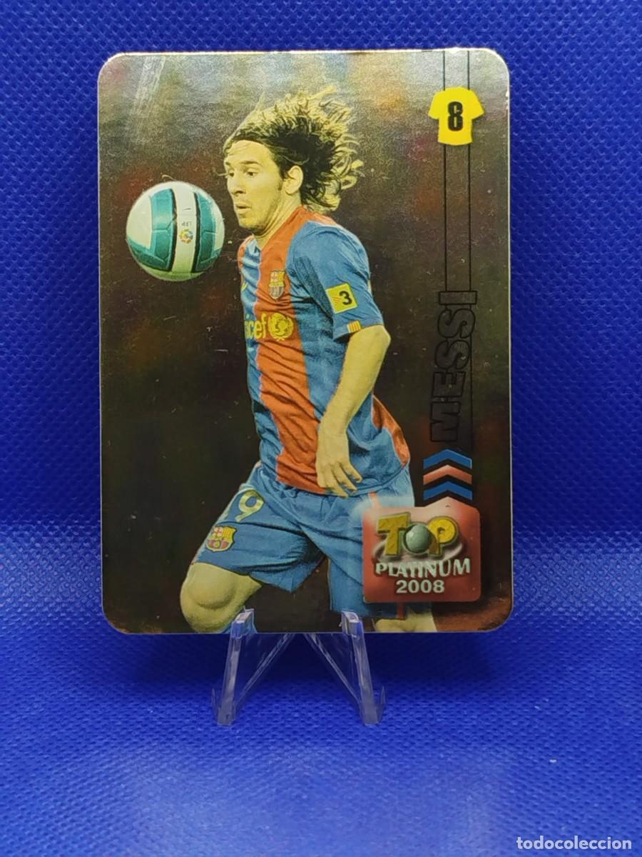 Cromos de F&uacute;tbol: #758 LIONEL MESSI FC BARCELONA 2008 MUNDICROMO FICHAS DE LA LIGA PLATINUM BRILLO