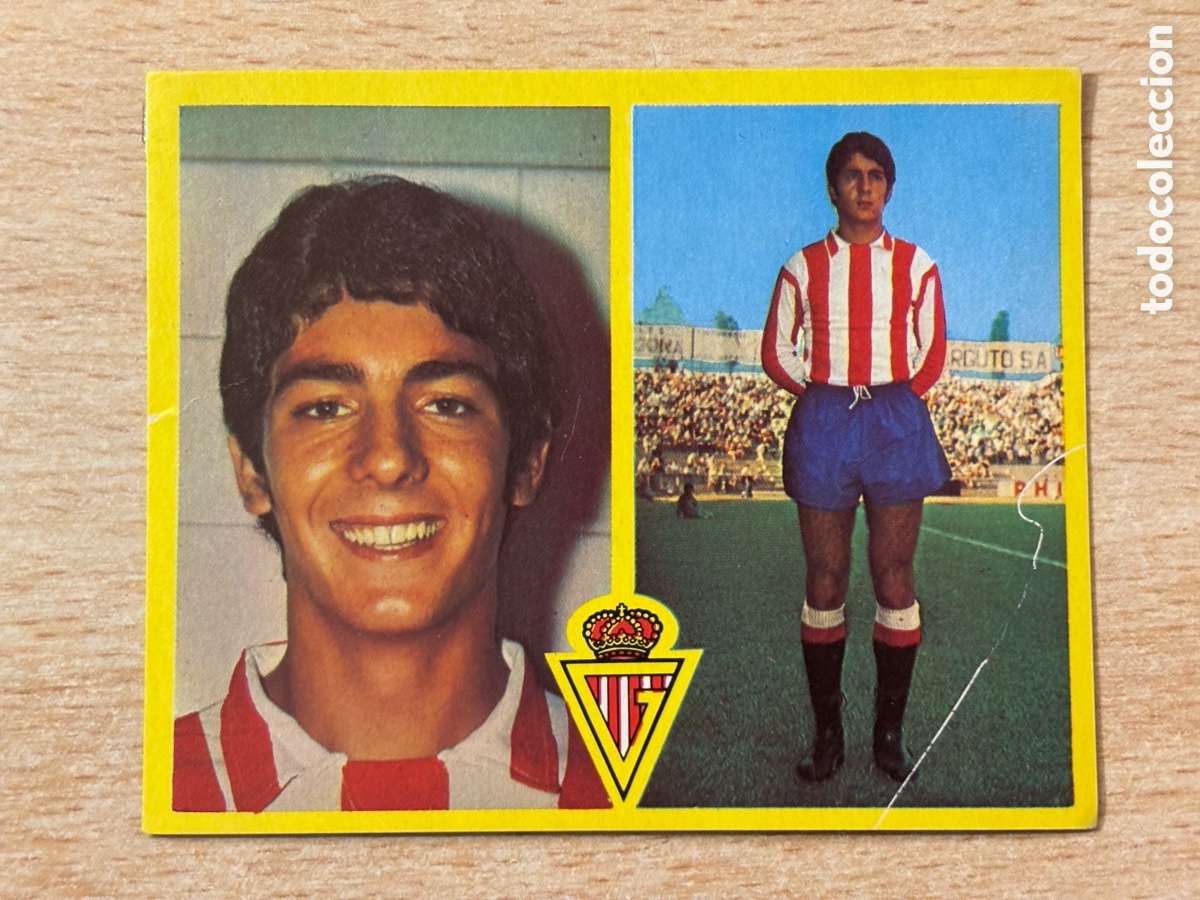 Cromos de F&uacute;tbol: Mejido Real Gij&oacute;n Ediciones Este 72 73 recuperado en buen estado Sporting