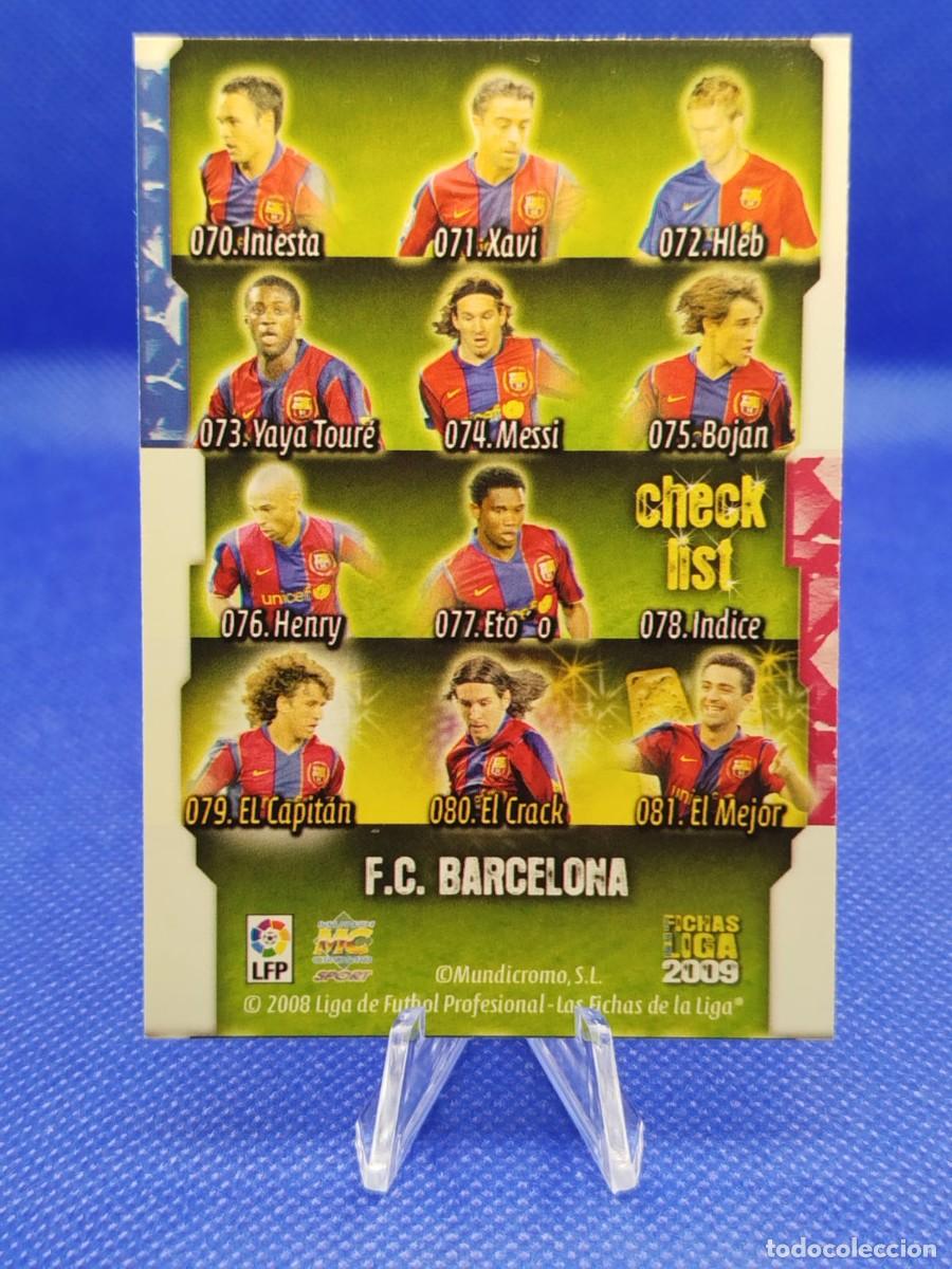 Cromos de F&uacute;tbol: #78 LIONEL MESSI FC BARCELONA 2009 MUNDICROMO LAS FICHAS DE LA LIGA &rdquo;CHECK LIST&rdquo;