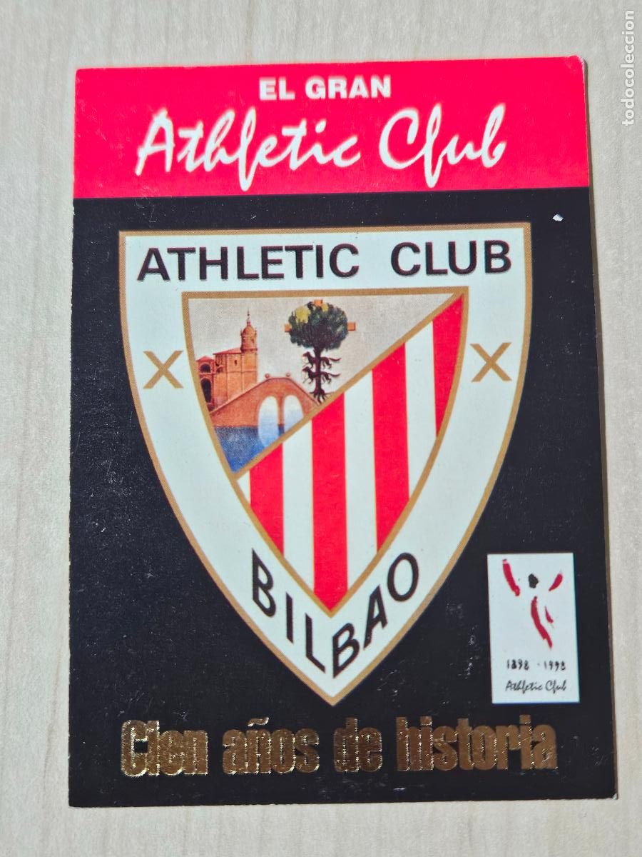 Football Stickers: FICHA N&ordm; 1 CIEN A&Ntilde;OS DE HISTORIA - ALBUM COLECCION EL GRAN ATHLETIC CLUB BILBAO 97 98 PANINI