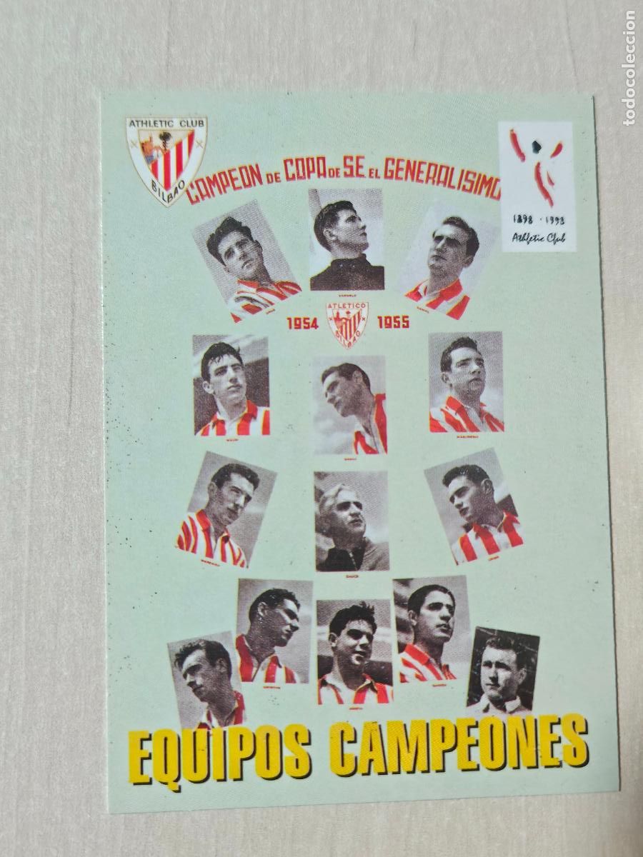 Cromos de F&uacute;tbol: FICHA N&ordm; 61 COPA 1955 - ALBUM COLECCION EL GRAN ATHLETIC CLUB BILBAO 97 98 PANINI