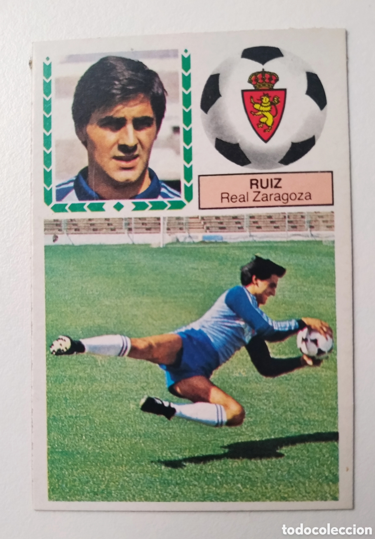 Football Stickers: RUIZ, COLOCA REAL ZARAGOZA DESPEGADO LIGA ESTE 83 84