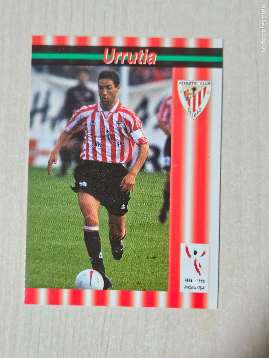 Football Stickers: FICHA N&ordm; 176 URRUTIA - ALBUM COLECCION EL GRAN ATHLETIC CLUB BILBAO 97 98 PANINI