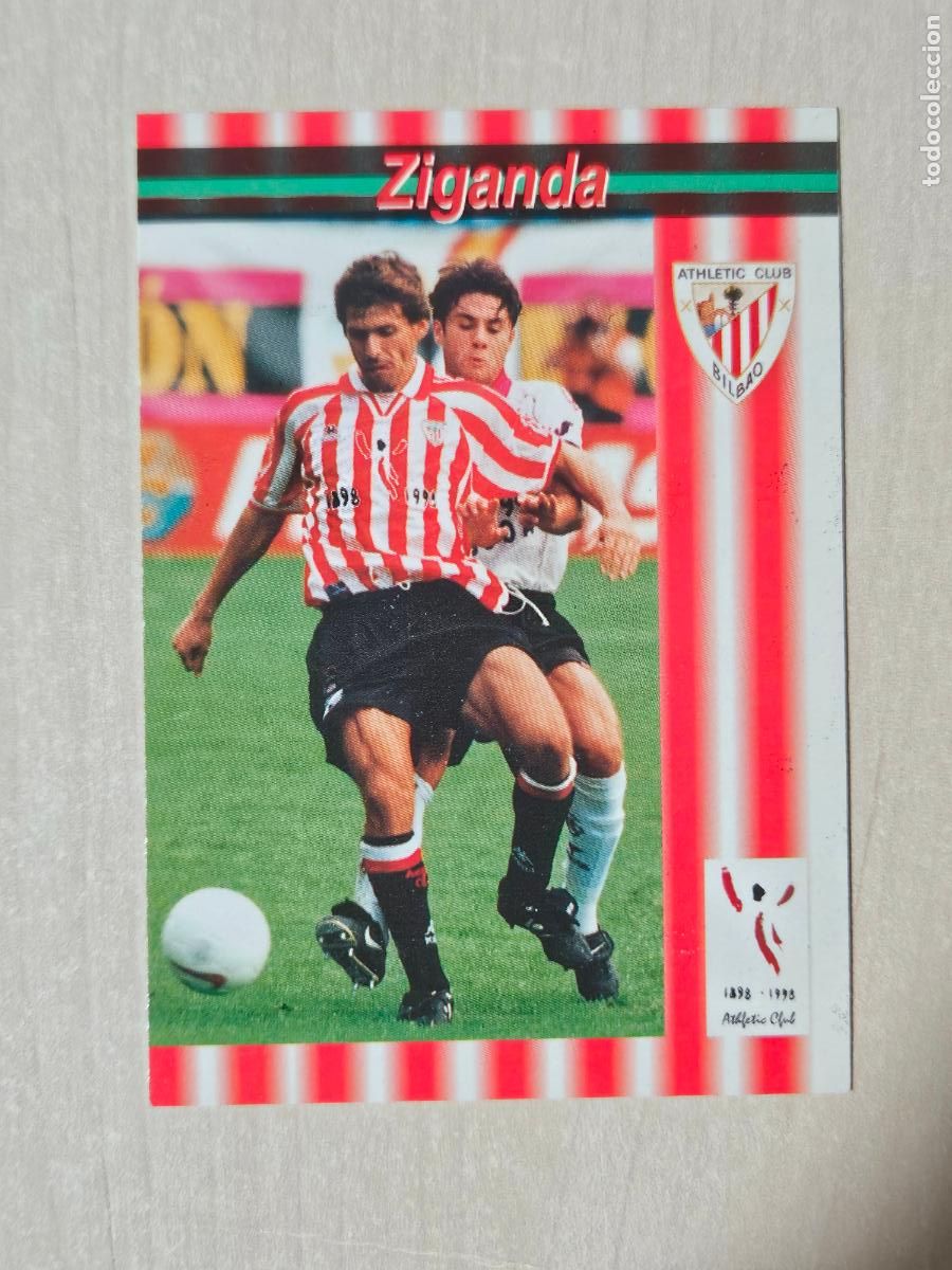 Football Stickers: FICHA N&ordm; 179 ZIGANDA - ALBUM COLECCION EL GRAN ATHLETIC CLUB BILBAO 97 98 PANINI