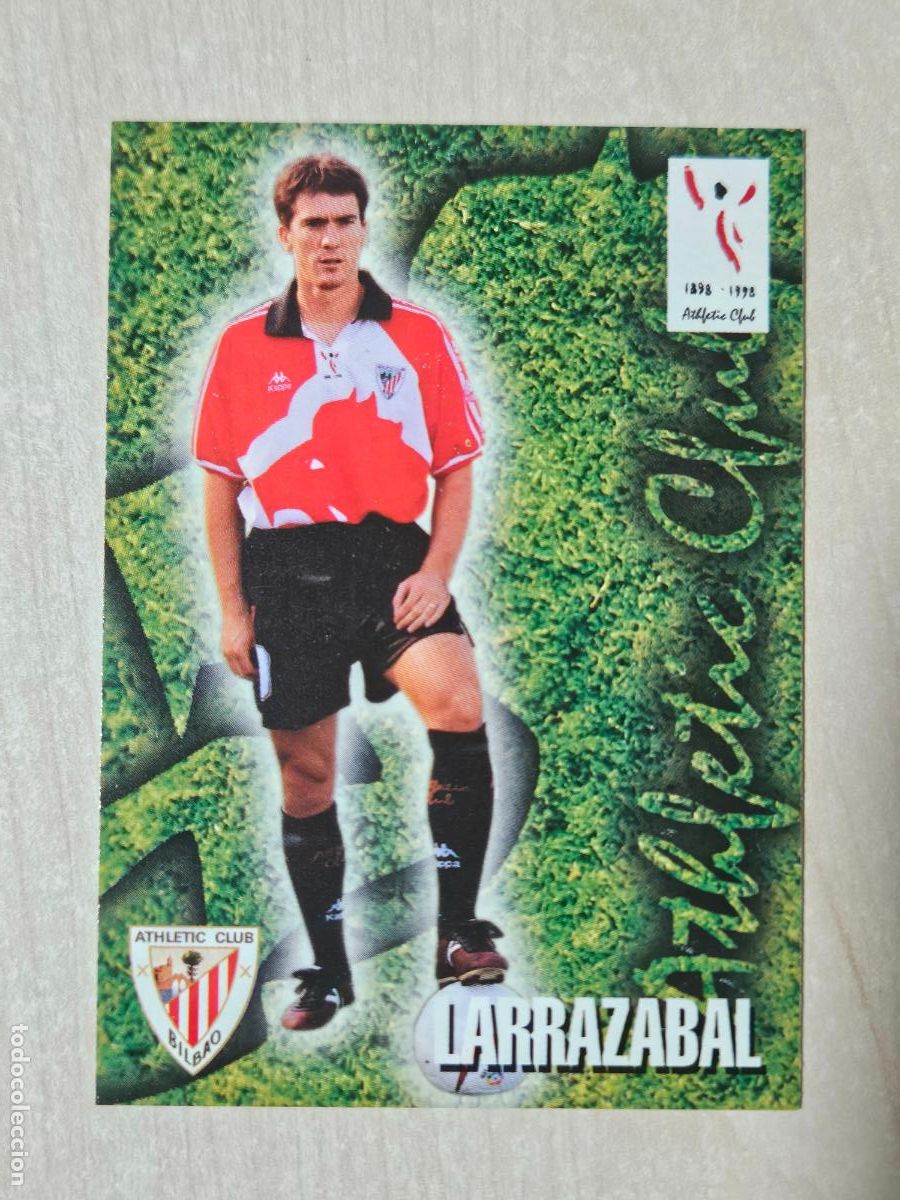 Cromos de F&uacute;tbol: FICHA N&ordm; 224 LARRAZABAL - ALBUM COLECCION EL GRAN ATHLETIC CLUB BILBAO 97 98 PANINI