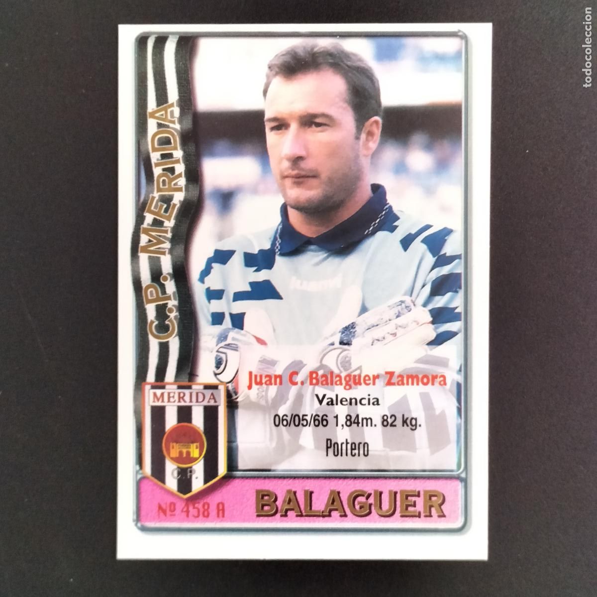 Cromos de F&uacute;tbol: 458 BALAGUER Y QUIQUE MARTIN MERIDA CROMOS MUNDICROMO PLATINUM LIGA FUTBOL 1996 1997 96 97