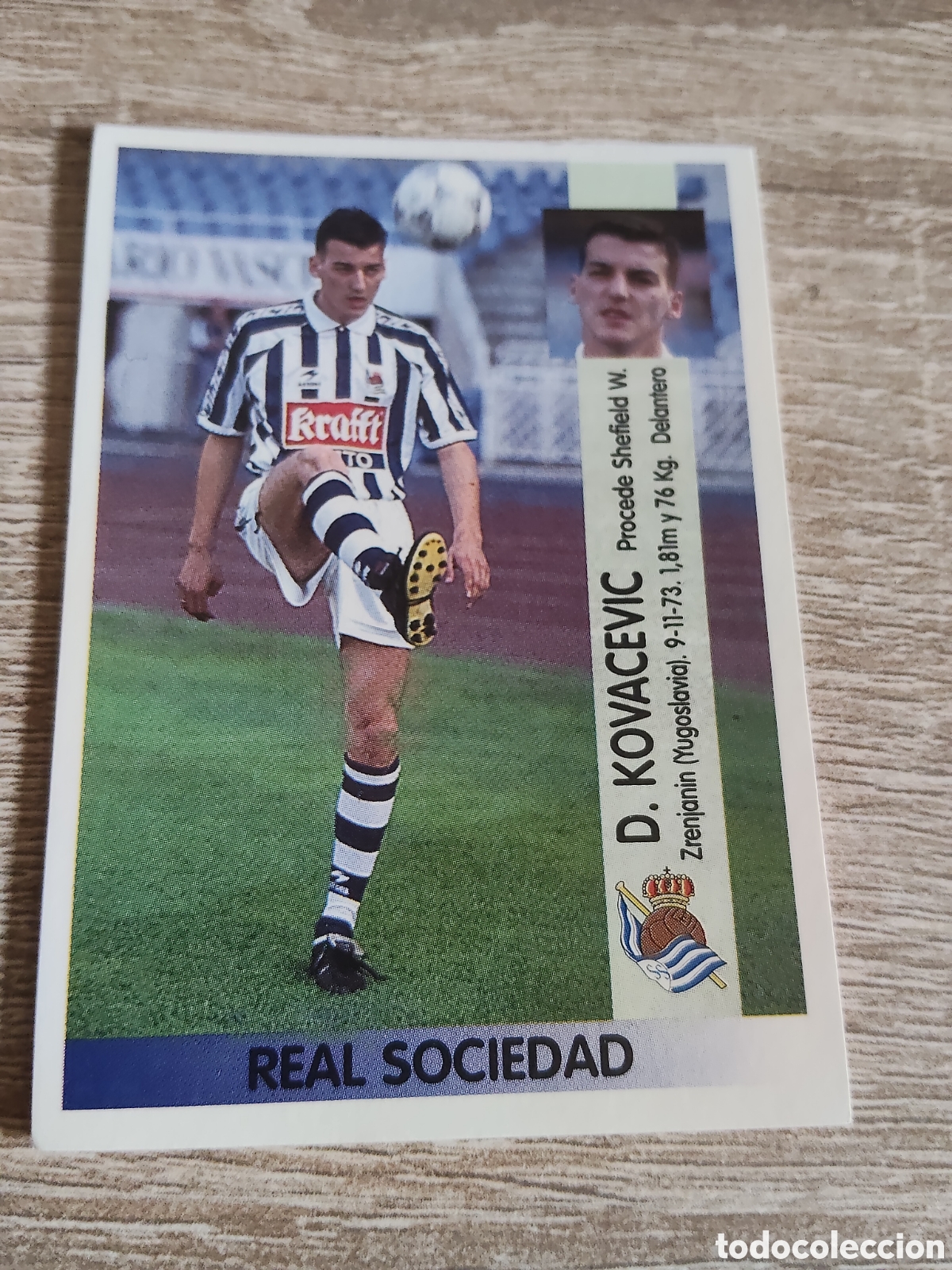 Cromos de F&uacute;tbol: Panini liga 1996 1997 96 97 105 A Kovacevic coloca Real Sociedad