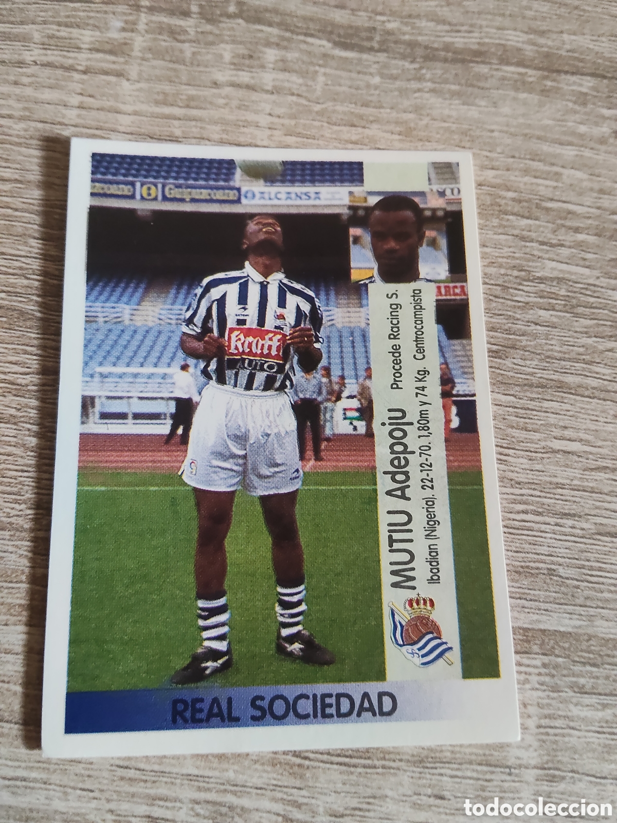 Cromos de F&uacute;tbol: Panini liga 1996 1997 96 97 109 A Mutiu coloca Real Sociedad