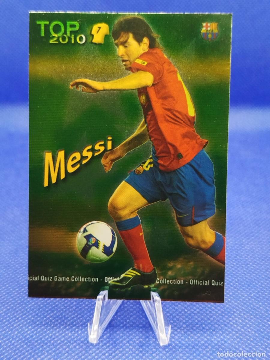 Cromos de F&uacute;tbol: #595 LIONEL MESSI FC BARCELONA 2010 MUNDICROMO LAS FICHAS DE LA LIGA TOP 7 GREEN