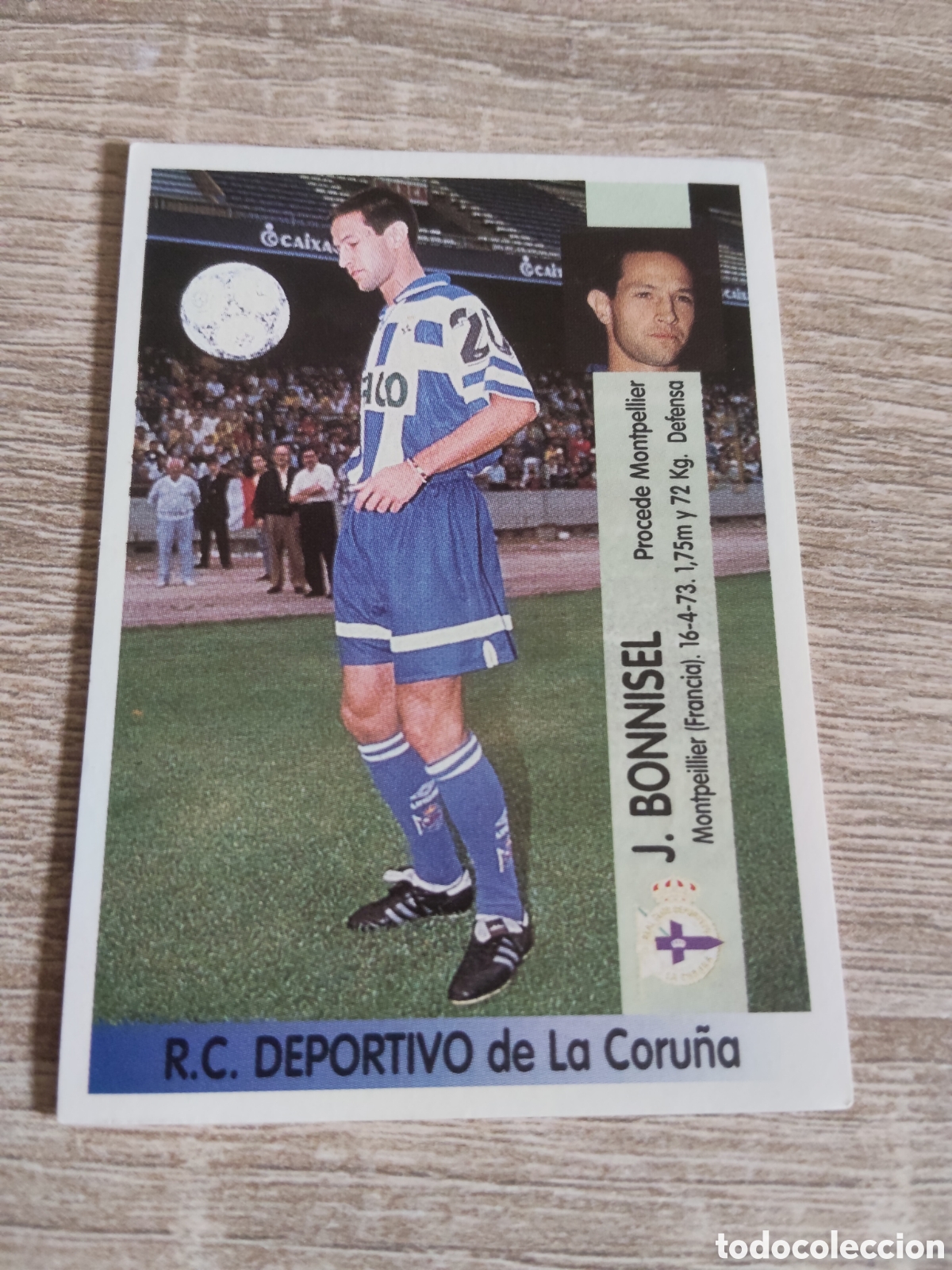 Cromos de F&uacute;tbol: Panini liga 1996 1997 96 97 135 A Bonnissel coloca Deportivo de la Coru&ntilde;a