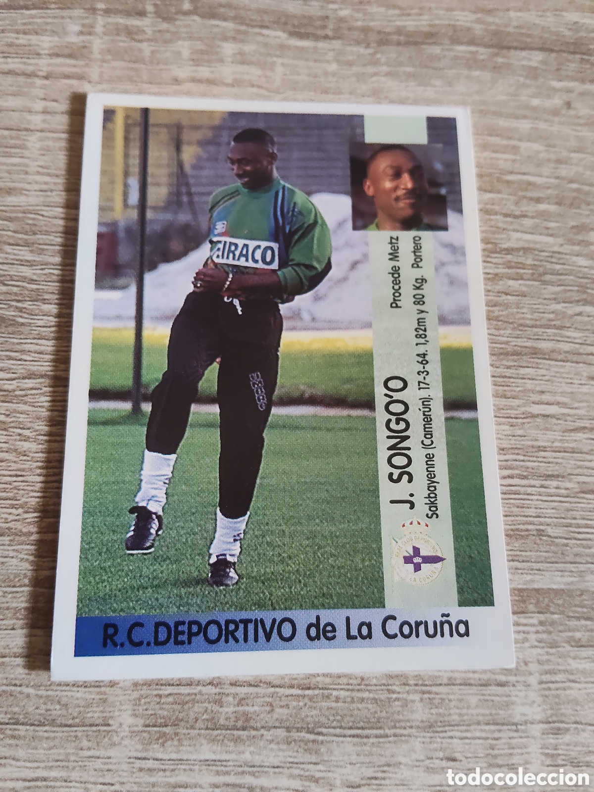 Cromos de F&uacute;tbol: Panini liga 1996 1997 96 97 144 A Songo'o coloca Deportivo de la Coru&ntilde;a