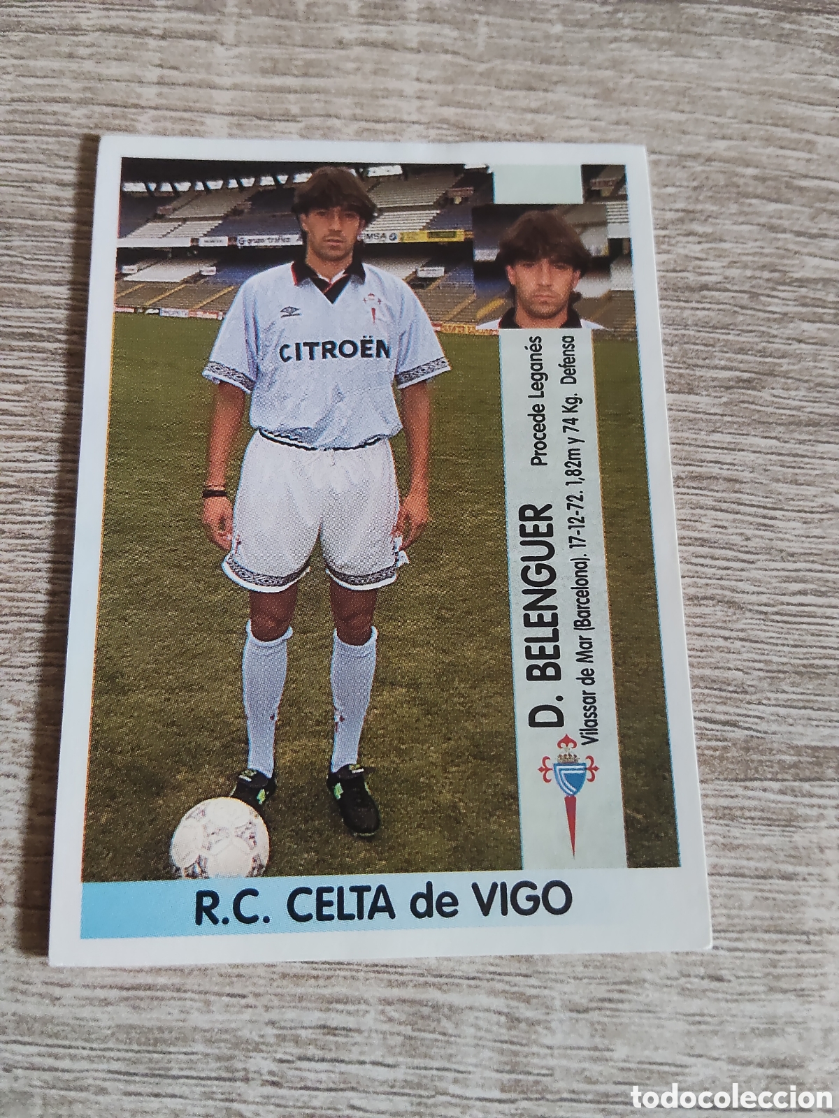 Cromos de F&uacute;tbol: Panini liga 1996 1997 96 97 163 A Belenguer coloca Celta de Vigo