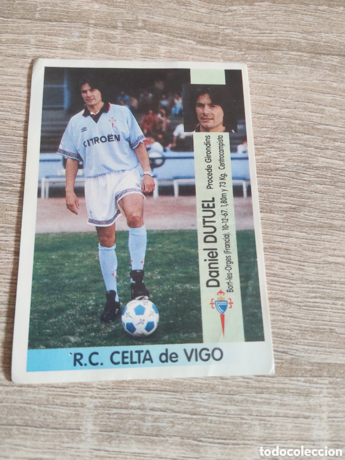 Cromos de F&uacute;tbol: Panini liga 1996 1997 96 97 175 Dutuel coloca Celta de Vigo