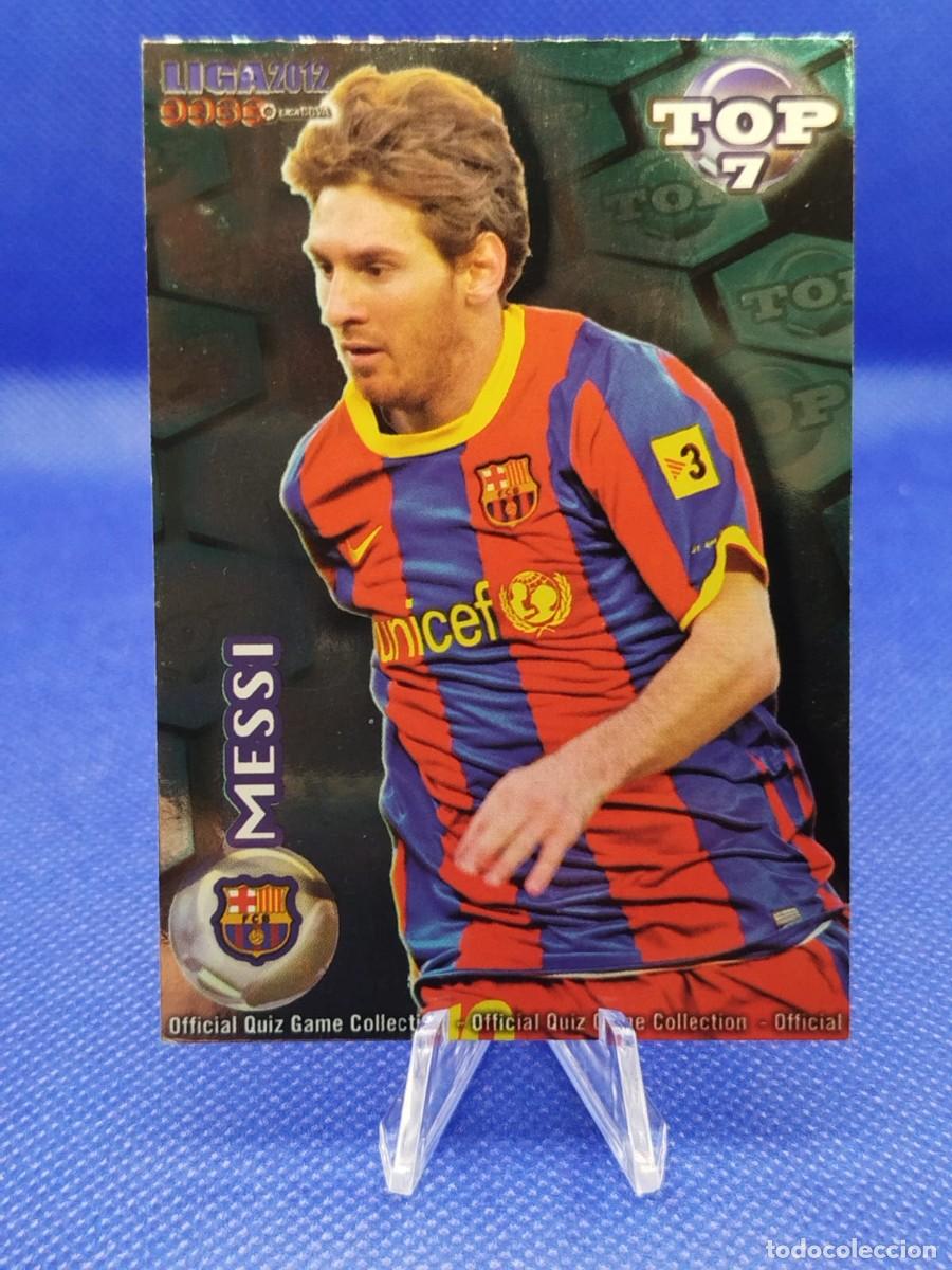 Cromos de Futebol: #595 LIONEL MESSI FC BARCELONA 2012 MUNDICROMO LAS FICHAS DE LA LIGA TOP 7 BLUE