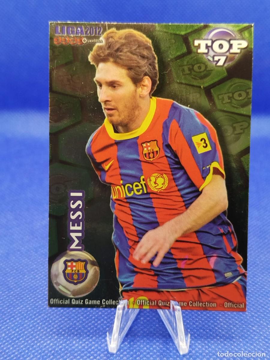 Cromos de F&uacute;tbol: #595 LIONEL MESSI FC BARCELONA 2012 MUNDICROMO LAS FICHAS DE LA LIGA TOP 7 GREEN