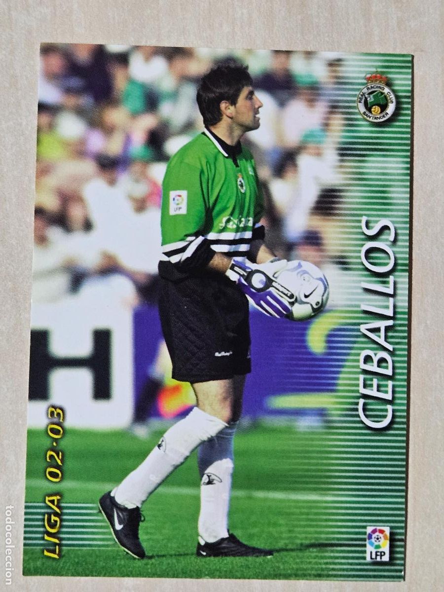 Cromos de F&uacute;tbol: CROMO N&ordm; 219 CEBALLOS - MEGAFICHAS 2002 03 - RACING DE SANTANDER