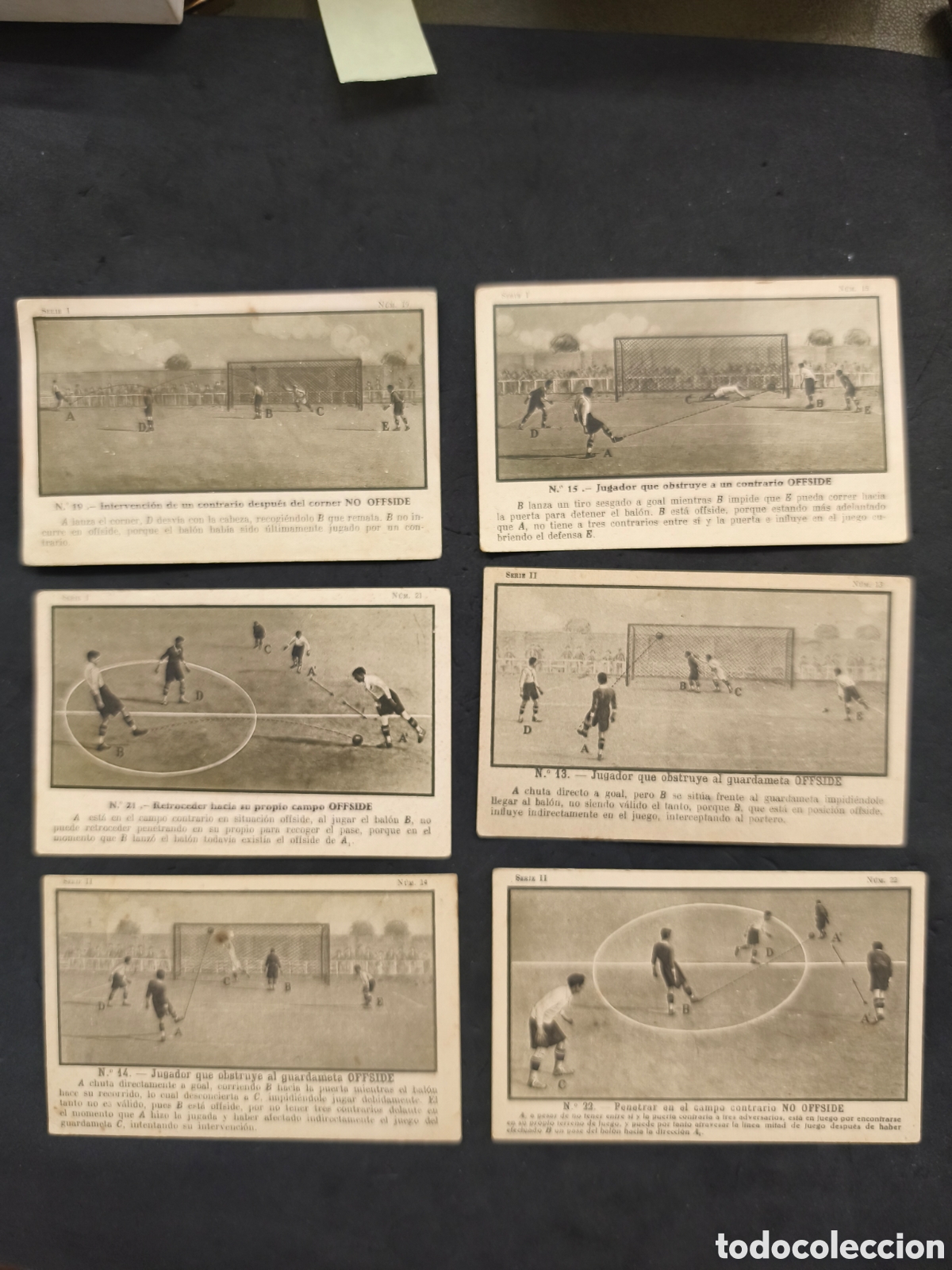 Cromos de F&uacute;tbol: 6 cromos t&eacute;cnicas y reglas del f&uacute;tbol