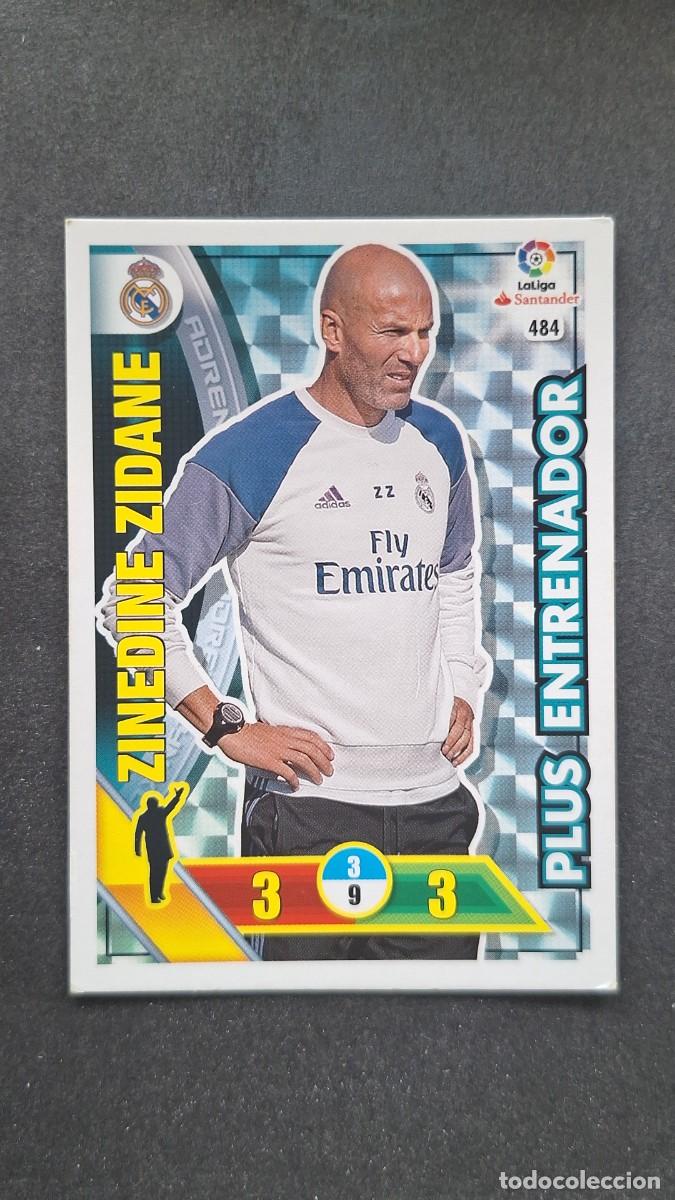 Fu&szlig;ball-Sticker: L1 ZINEDINE ZIDANE REAL MADRID 484 PLUS ENTRENADOR PANINI ADRENALYN XL LIGA 2016/17 16 17