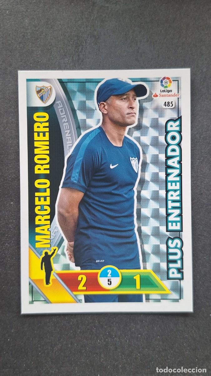 Fu&szlig;ball-Sticker: L1 MARCELO ROMERO MALAGA C. F. 485 PLUS ENTRENADOR PANINI ADRENALYN XL LIGA 2016/17 16 17