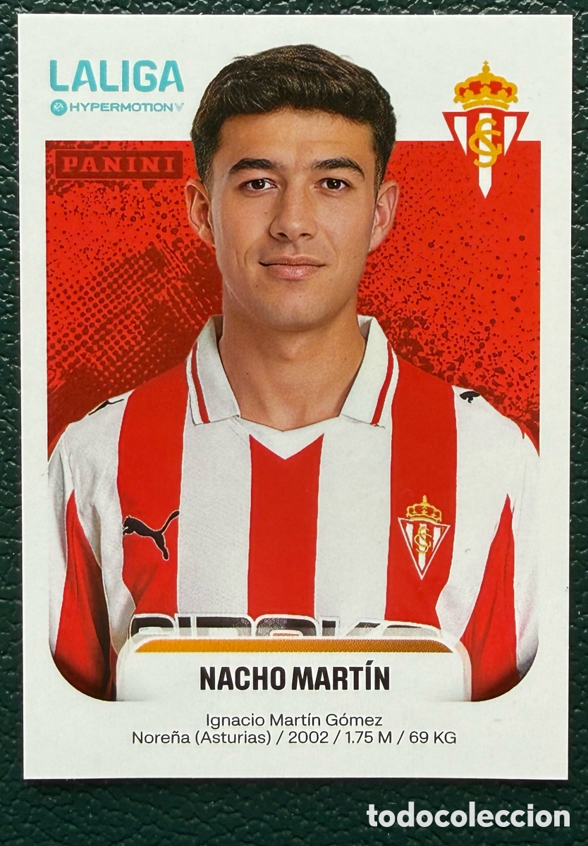 Cromos de F&uacute;tbol: 373 NACHO MARTIN SPORTING DE GIJON CROMOS ALBUM LA LIGA HYPERMOTION 2025 2026 25 26 PANINI
