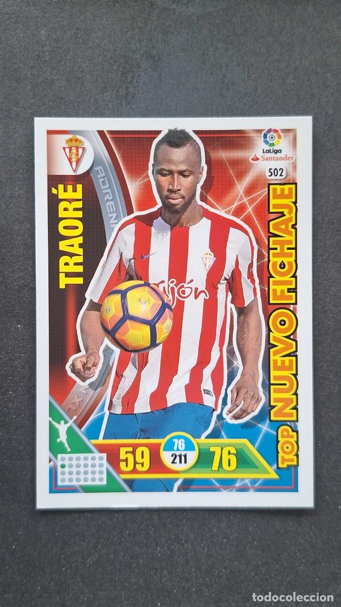 Figurine di Calcio: L1 TRAORE SPORTING DE GIJON 502 TOP NUEVO FICHAJE PANINI ADRENALYN XL LIGA 2016/17 16 17