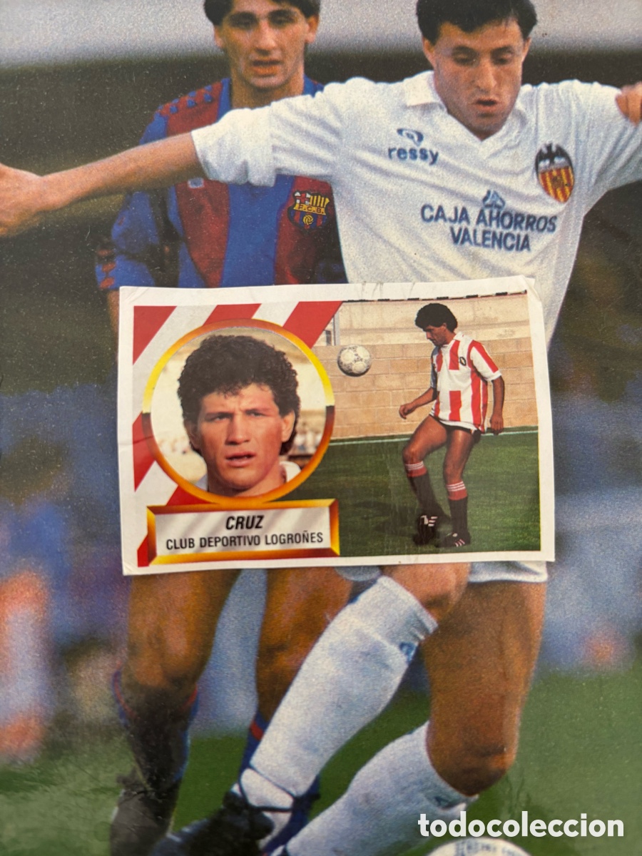 Cromos de F&uacute;tbol: CRUZ FICHAJE 35 LOGRO&Ntilde;&Eacute;S LIGA ESTE 88 89 DESPEGADO 1988 1989