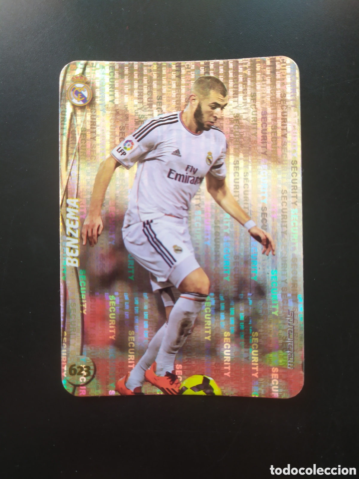 Cartes &agrave; collectionner de Football: Mundicromo fichas Liga 2014 2015 14 15 Benzema top brillo security n&deg; 623 Real Madrid