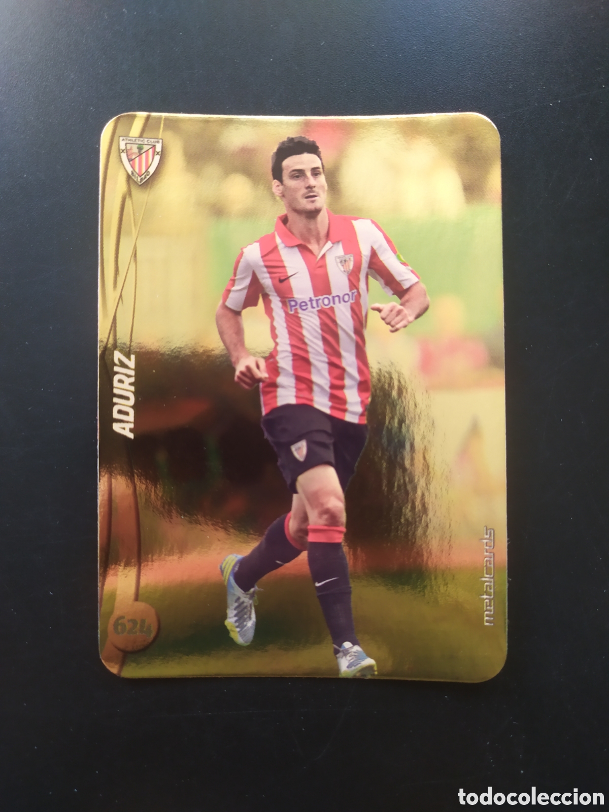 Football Stickers: Mundicromo fichas Liga 2014 2015 14 15 Aduriz top brillo liso dorado n&deg; 624 Athletic Bilbao