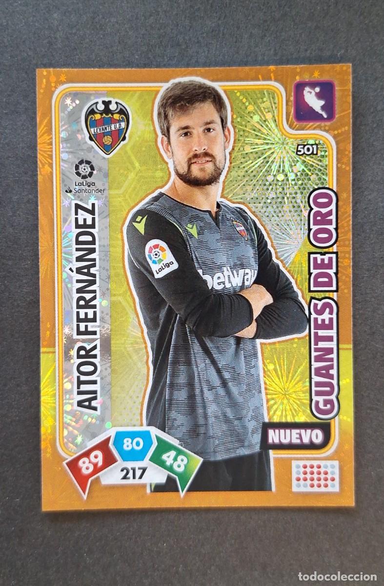 Cromos de Futebol: L1 AITOR FERNANDEZ LEVANTE U. D. 501 NUEVO GUANTES DE ORO PANINI ADRENALYN XL LIGA 2019/20 19 20