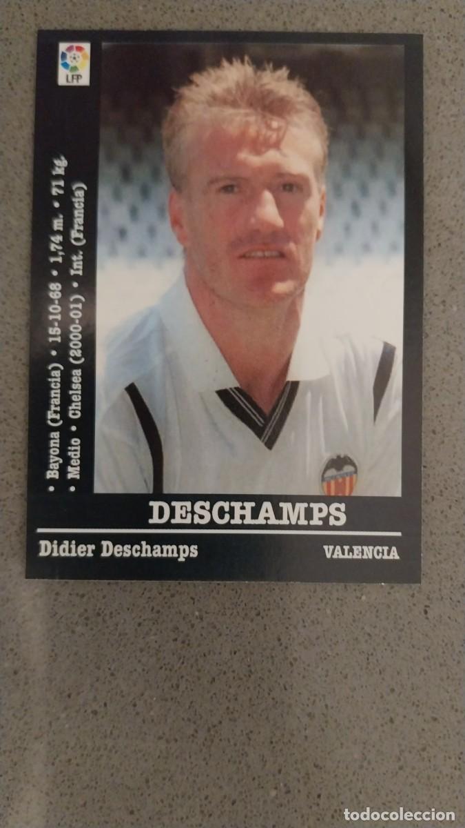 Cromos de F&uacute;tbol: DESCHAMPS VALENCIA C. F. ULTIMOS FICHAJES PANINI LIGA 2000 2001 00 01 NUNCA PEGADO SIN PEGAR