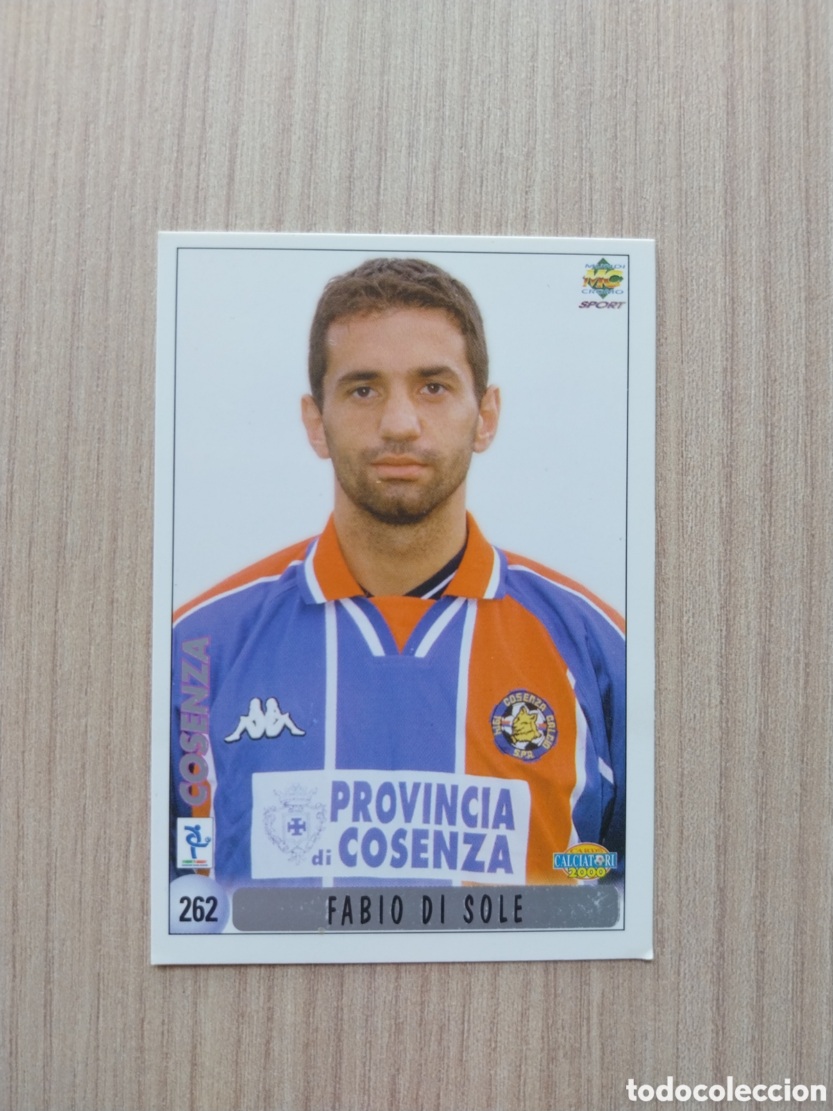 Fu&szlig;ball-Sticker: FABIO DI SOLE FRANCESCO RIPA N&deg; 262 CALCIATORI 1999 2000 99 00 COSENZA MUNDICROMO ITALIA F&Uacute;TBOL