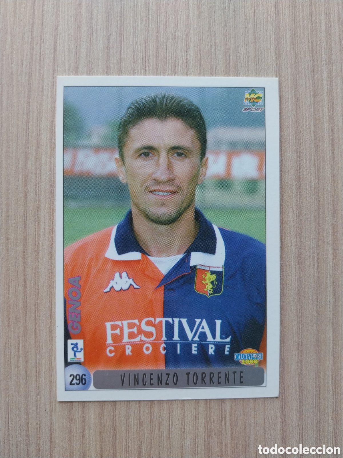 Cromos de F&uacute;tbol: VINCENZO TORRENTE MASSIMILIANO TANGORRA N&deg; 296 CALCIATORI 1999 2000 99 00 GENOA MUNDICROMO ITALIA