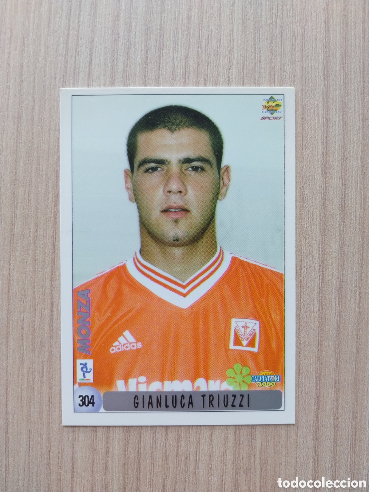 Football Stickers: GIANLUCA TRIUZZI GIANPAOLO CASTORINA N&deg; 304 CALCIATORI 1999 2000 99 00 MONZA MUNDICROMO ITALIA
