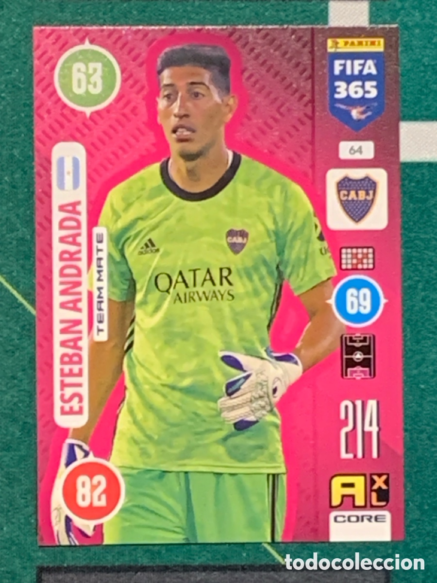 Cromos de F&uacute;tbol: 64 ESTEBAN ANDRADA BOCA JUNIORS CARD CROMO TARJETA F&Uacute;TBOL PANINI ADRENALYN FIFA 365 2020-2021 20-21