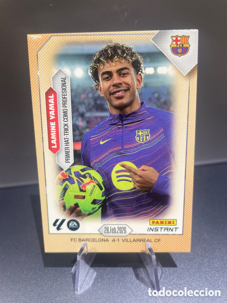 Cromos de F&uacute;tbol: Lamine Yamal Primer Hat-trick Panini Instant FC Barcelona