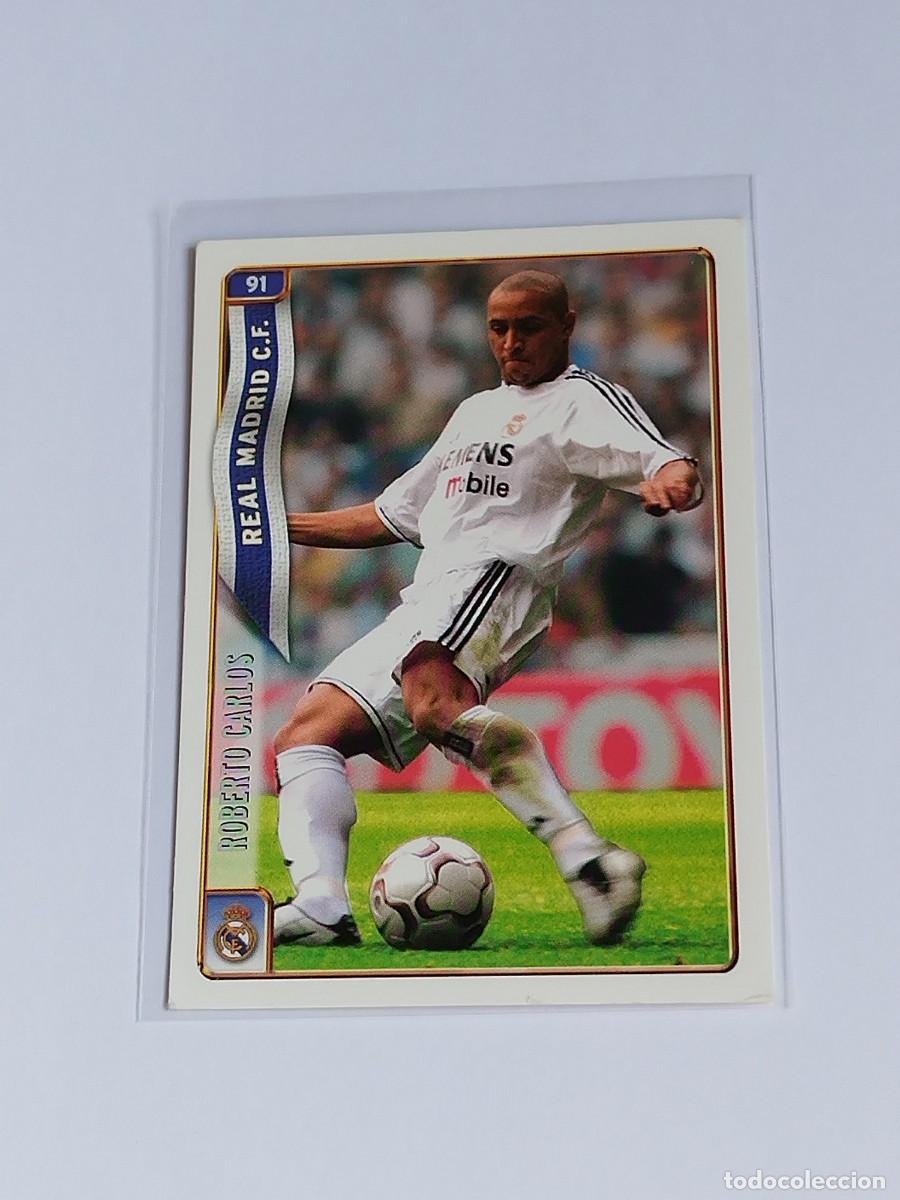 Cromos de F&uacute;tbol: ROBERTO CARLOS #91 REAL MADRID - MUNDICROMO LAS FICHAS DE LA LIGA 2004 2005 - MC SPORT 04 05 CROMO