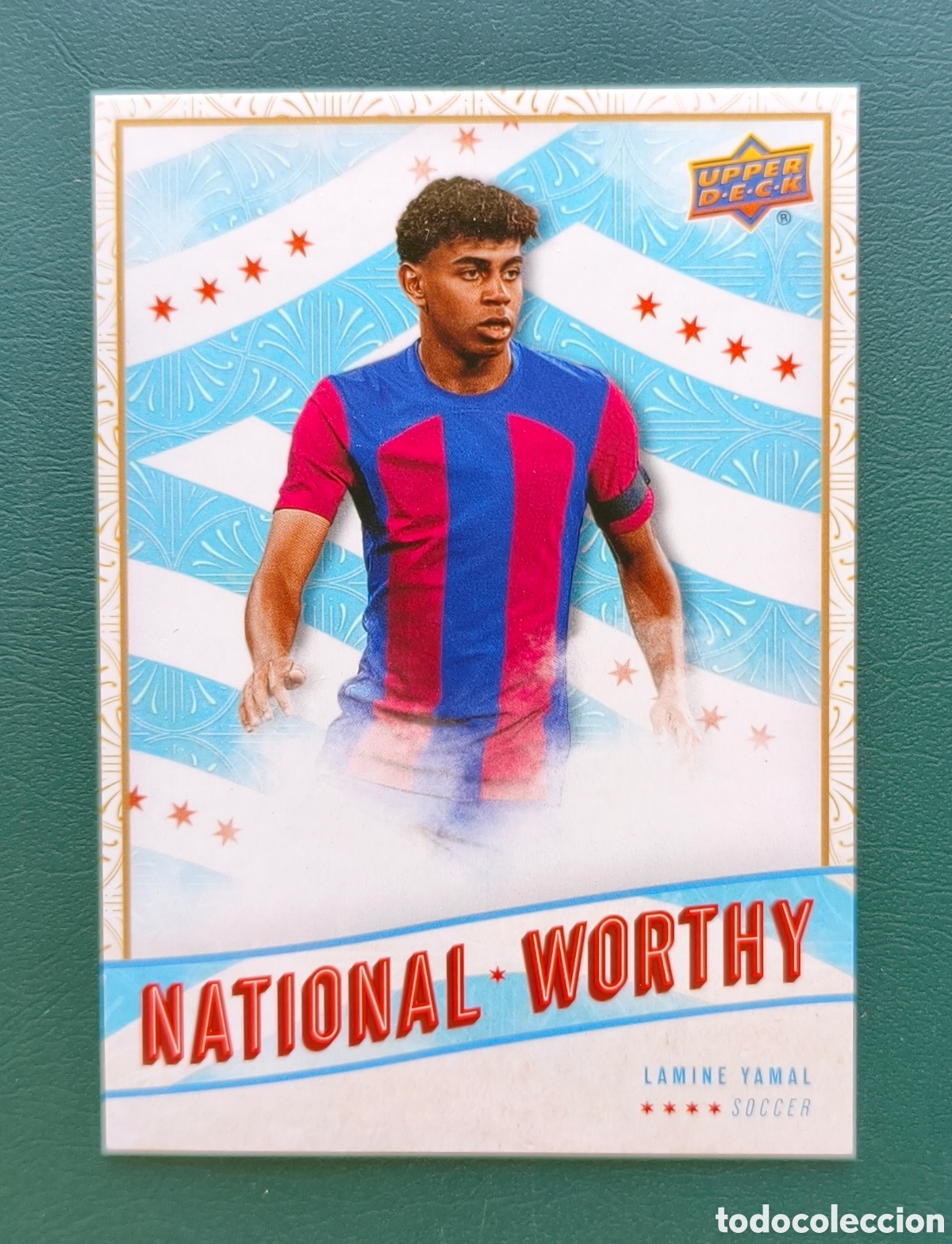 Cromos de F&uacute;tbol: #NW-7 Lamine Yamal | FC Barcelona 2025 Upper Deck National Worthy 25