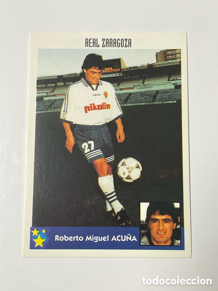 Cromos de F&uacute;tbol: Roberto Acu&ntilde;a Real Zaragoza Panini Los mejores equipos de Europa 1997/98 #287
