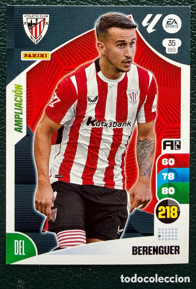 Cromos de Futebol: 35 BIS BERENGUER ATHLETIC DE BILBAO AMPLIACION FICHAS ALBUM ADRENALYN XL 2024 2025 24 25
