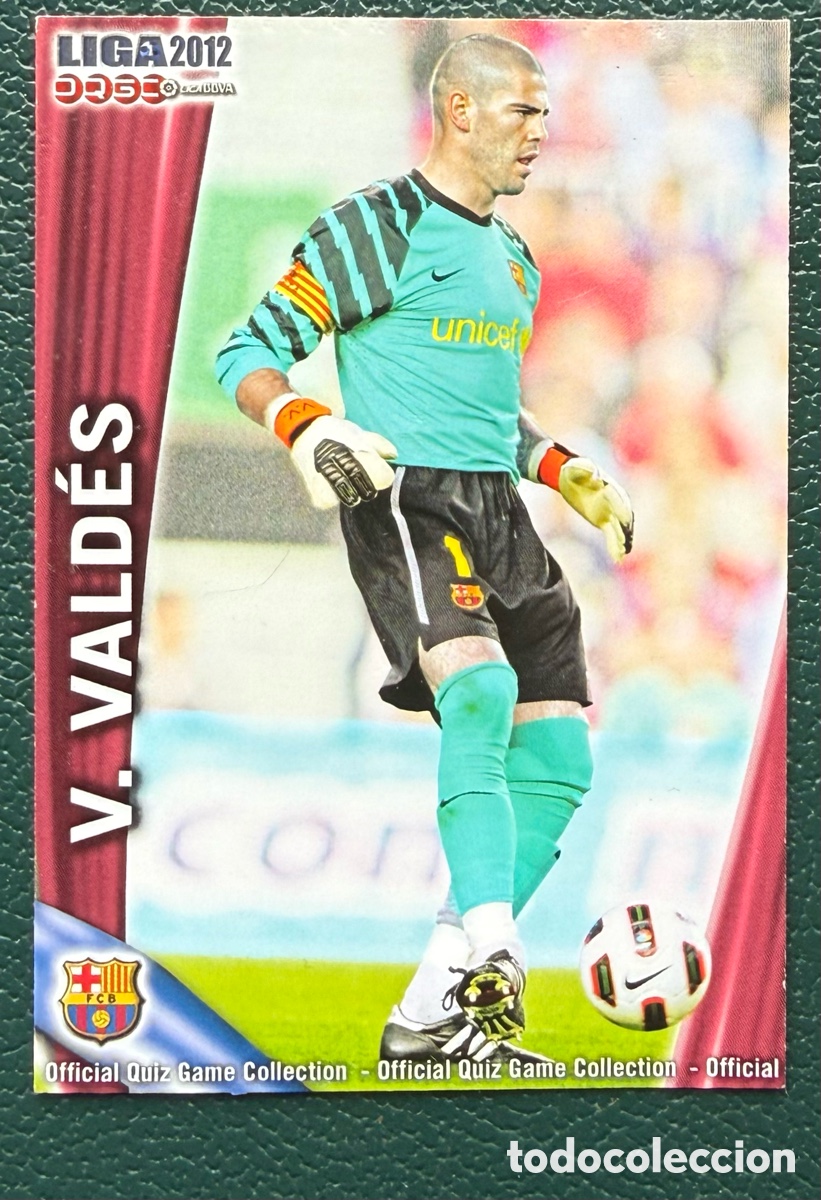 Figurine di Calcio: 4 VICTOR VALDES FC BARCELONA FICHAS ALBUM MUNDICROMO 2011 2012 11 12