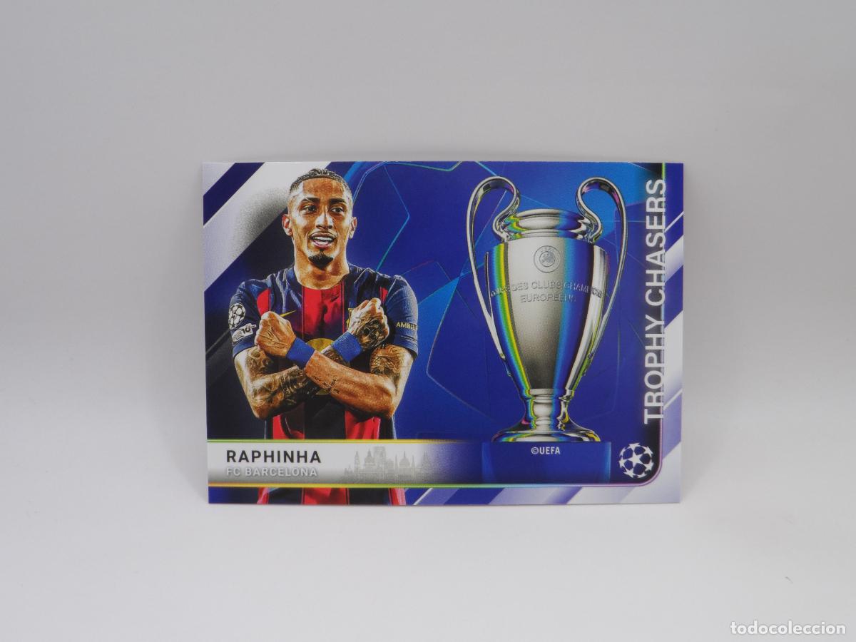 Cromos de F&uacute;tbol: TC-9 RAPHINHA BARCELONA TROPHY CHASERS TOPPS FLAGSHIP CHAMPIONS LEAGUE 2025 2026 25 26