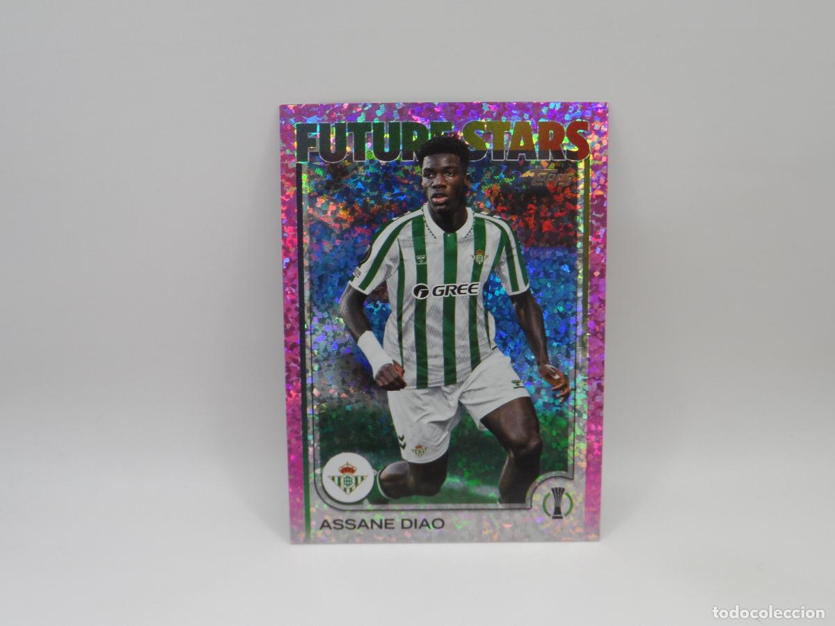 Cromos de F&uacute;tbol: 188 ASSANE DIAO FUTURE STARS BETIS PARALELA PINK SPARKLE TOPPS FLAGSHIP COMPETITIONS 2024 2025 24 25