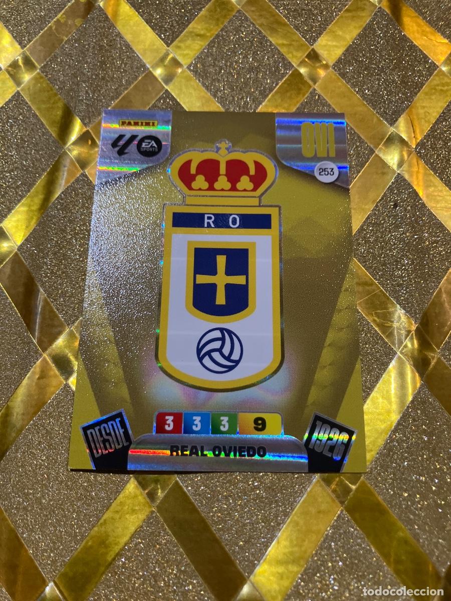 Cromos de F&uacute;tbol: CROMO DE FUTBOL NUMERO 253 ESCUDO DEL OVIEDO ADRENALYN XL 2025 2026 PANINI !