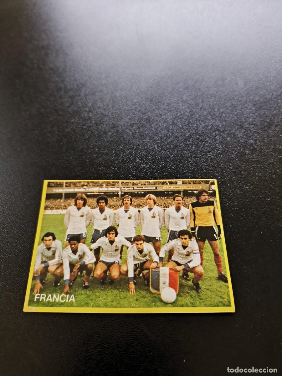 Cromos de F&uacute;tbol: 52 francia CON PLATINI SIN PEGAR DANONE FUTBOL EN ACCION MUNDIAL 1982 82 NO PANINI