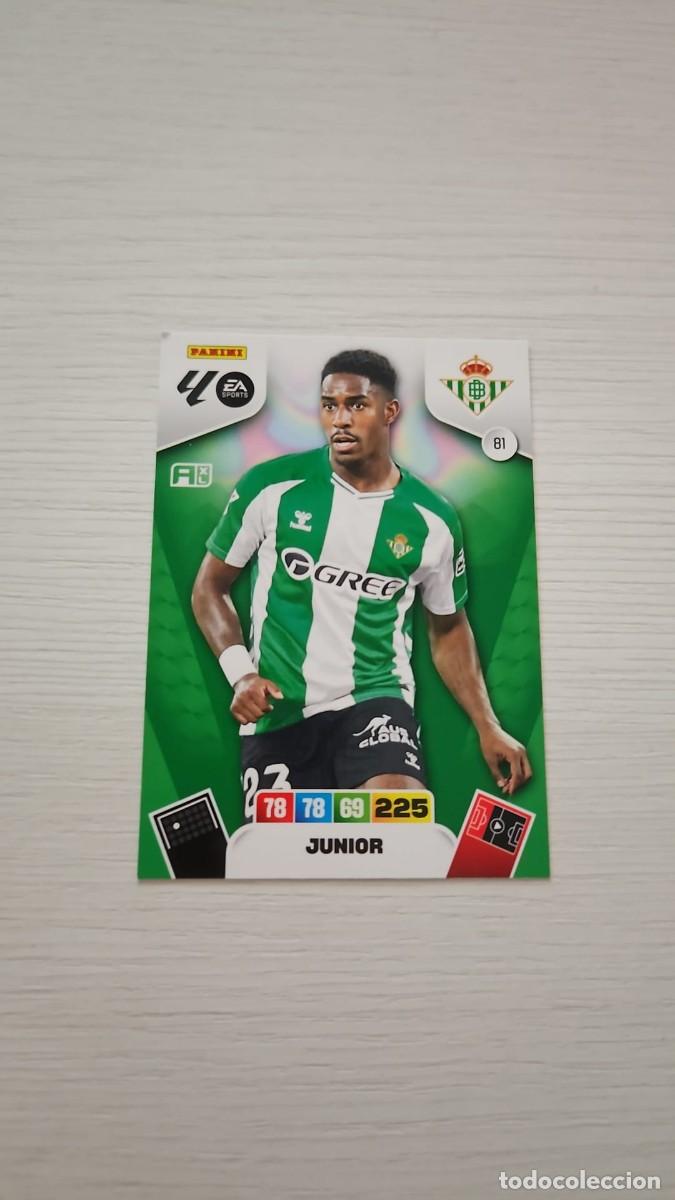 Cromos de F&uacute;tbol: 81 JUNIOR REAL BETIS | ADRENALYN XL LALIGA 2025-26