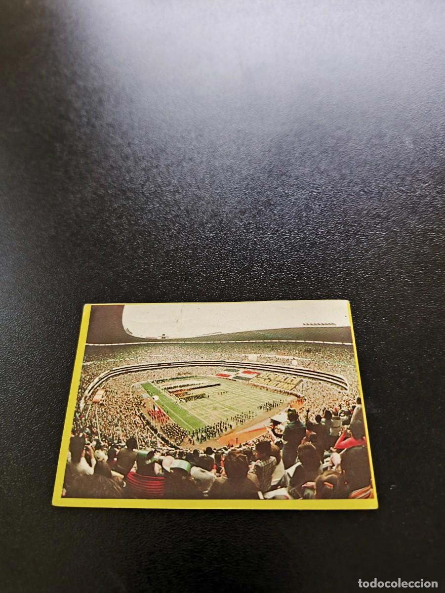 Cromos de F&uacute;tbol: 74 Estadio Azteca MEXICO SIN PEGAR DANONE FUTBOL EN ACCION MUNDIAL 1982 82 NO PANINI