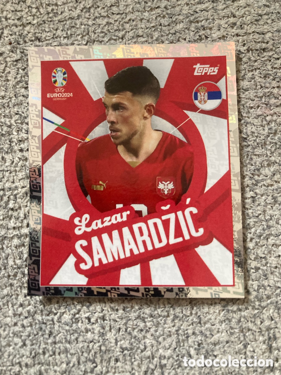 Cromos de F&uacute;tbol: Cromo paralelo foil Srb-Ptw-Samardzic-Parallel-Euro 2024-Topps