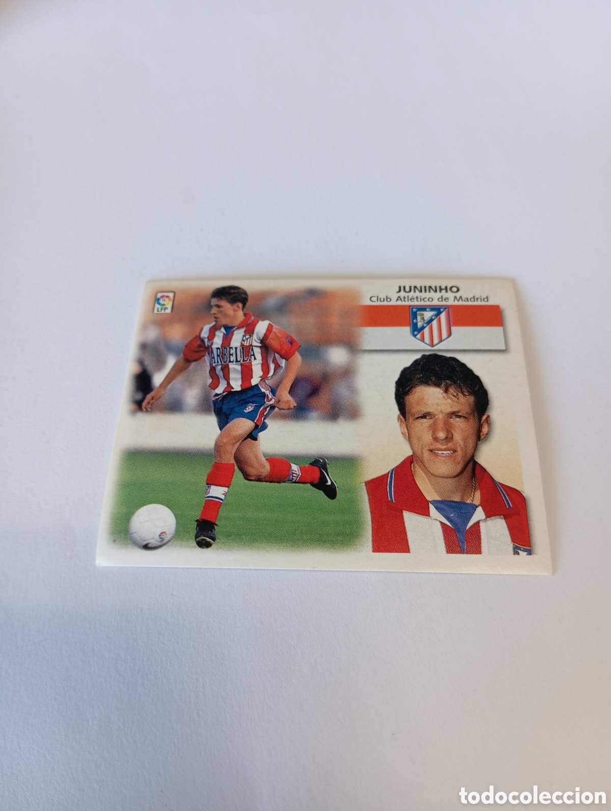Fu&szlig;ball-Sticker: JUNINHO BAJA Atl&eacute;tico de Madrid LIGA ESTE 1999 2000 PANINI 99 00 NUEVO SIN PEGAR